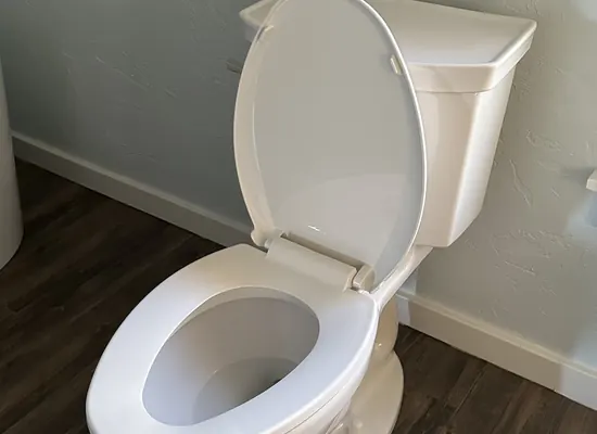 Toilet and bathroom fixture
